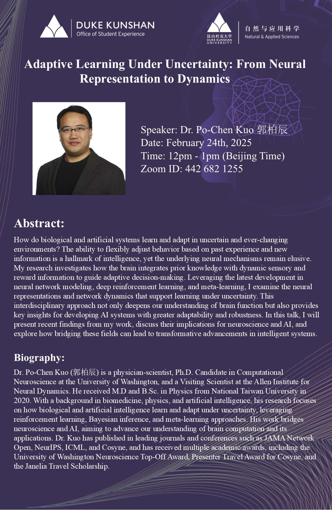 Guest Speaker Seminar : Dr. Po-Chen Kuo